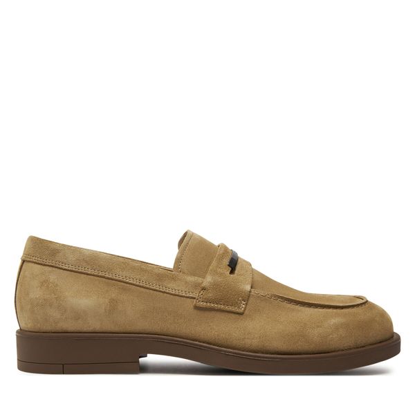 Calvin Klein Cipele Calvin Klein Moccasin Suede HM0HM01469 Silver Mink/Chester Brown 0HE