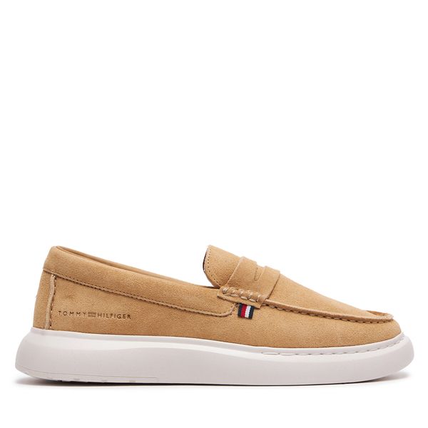 Tommy Hilfiger Cipele Tommy Hilfiger Hilfiger Suede Hybrid Loafer FM0FM04440 Brown/ Green RBL