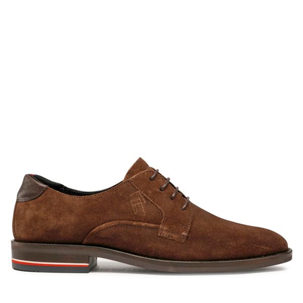 Tommy Hilfiger Cipele Tommy Hilfiger Signature Hilfiger Suede Shoe FM0FM04215 Cocoa GT6
