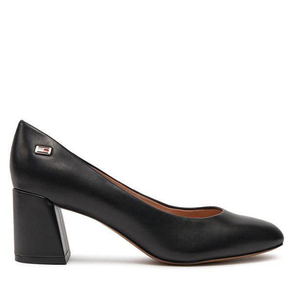 Tommy Hilfiger Cipele Tommy Hilfiger Th Leather Mid Heel Block Pump FW0FW07716 Black BDS