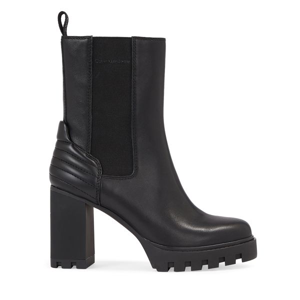 Calvin Klein Jeans Čizme Calvin Klein Jeans Platform Chelsea Lth Wn YW0YW01140 Triple Black 0GT