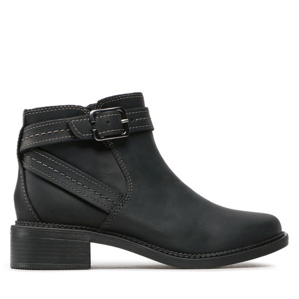 Clarks Čizme Clarks Maye Strap 261680754 Black Leather