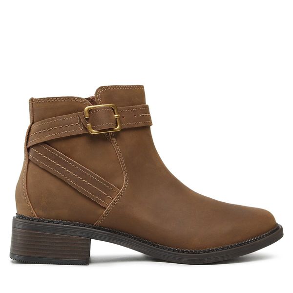 Clarks Čizme Clarks Maye Strap 261680794 Dark Tan Leather