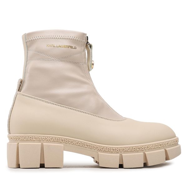 KARL LAGERFELD Čizme KARL LAGERFELD KL43260 Cream Lthr