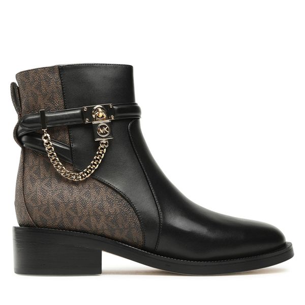 MICHAEL Michael Kors Čizme MICHAEL Michael Kors Hamilton Flat Bootie 40F3HAME6L Blk/Brown