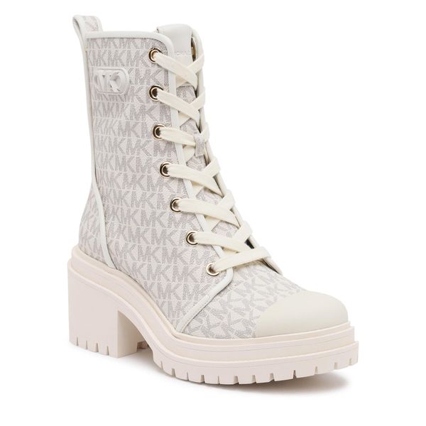 MICHAEL Michael Kors Čizme MICHAEL Michael Kors Hanley Bottie Mk Sig Semi Lux 40F3HYME5B Vanilla