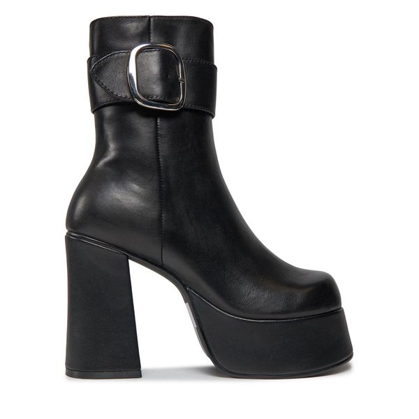 Steve Madden Čizme Steve Madden Siren Bootie SM11002628 SM11002628-017 Black Leather