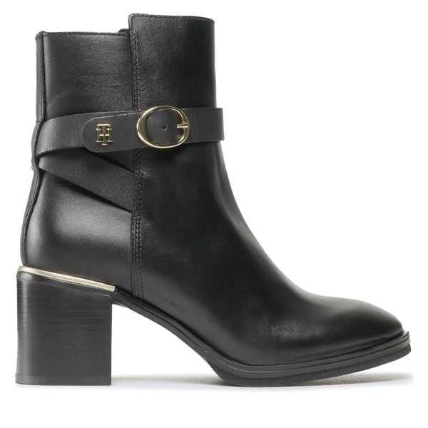 Tommy Hilfiger Čizme Tommy Hilfiger Belt Heeled FW0FW06766 Crna