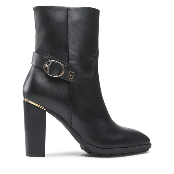 Tommy Hilfiger Čizme Tommy Hilfiger Belt High Heel Boot FW0FW06768 Black BDS
