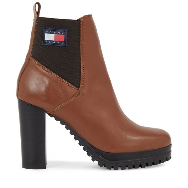Tommy Jeans Čizme Tommy Jeans Tjw New Ess High Heel Boot EN0EN02439 Winter Cognac GVI