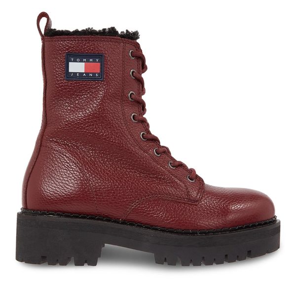 Tommy Jeans Čizme Tommy Jeans Tjw Urban Tumbled Ltr Wl EN0EN02317 Rouge XJS