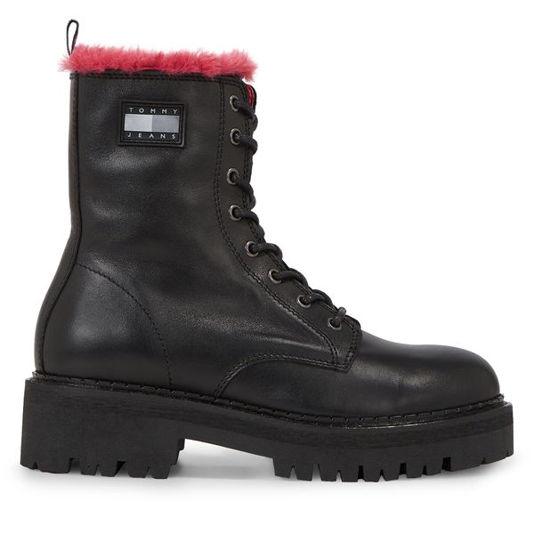 Tommy Jeans Čizme Tommy Jeans Tjw W Urban Boot Smooth Ltr Wl EN0EN02402 Black BDS