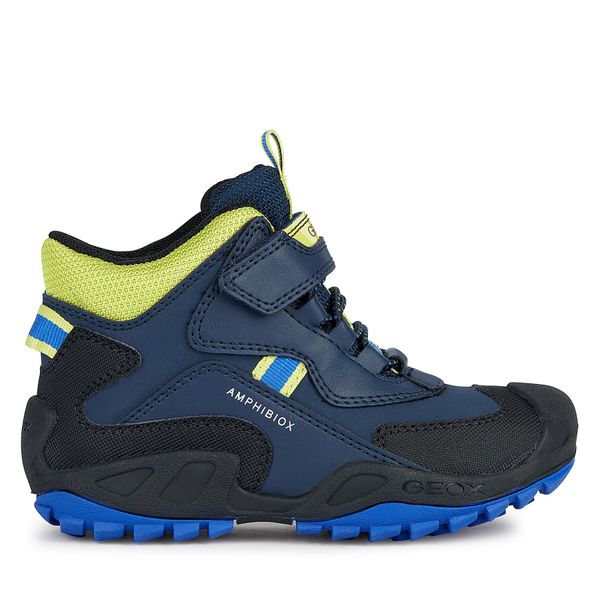 Geox Čizme za snijeg Geox Jr New Savage B Abx J261WB 050BU CF43S D Navy/Lime Green