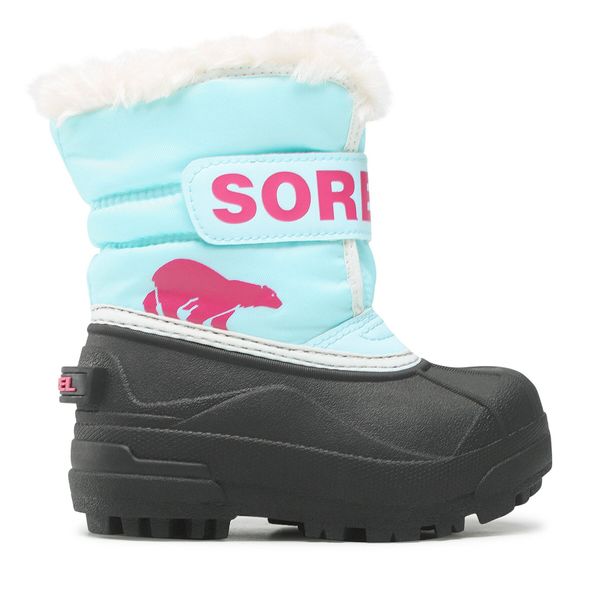 Sorel Čizme za snijeg Sorel Childrens Snow Commander NC1960-428 Ocean Surf/Cactus Pink