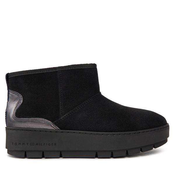 Tommy Hilfiger Čizme za snijeg Tommy Hilfiger Metallic Suede Snowboot FW0FW07850 Black BDS