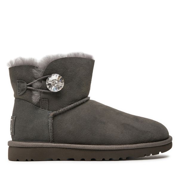 Ugg Čizme za snijeg Ugg W Mini Bailey Button Bling 1016554 W/Grey