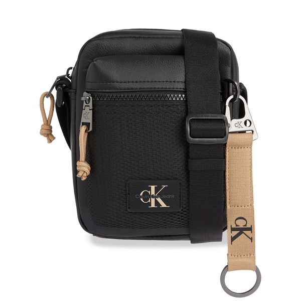 Calvin Klein Jeans Crossover torbica Calvin Klein Jeans TAGGED REPORTER W/ FRONT PKT18 K50K511778 Black BEH