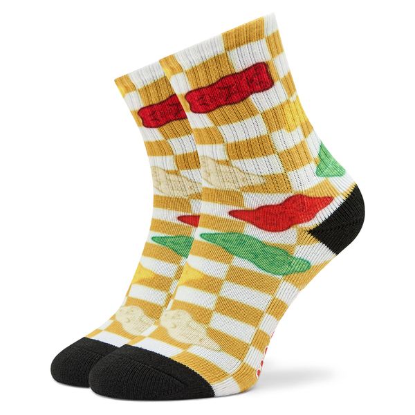 Vans Dječje visoke čarape Vans Haribo Checkerboard Crew VN000612BX21 Haribo Narcissus/White