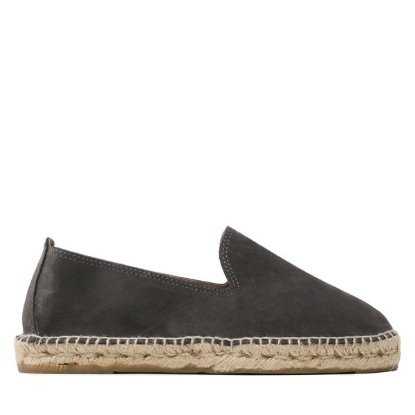 Manebi Espadrile Manebi Suede Flat Espadrilles W 1.0 C0 Carbon Grey