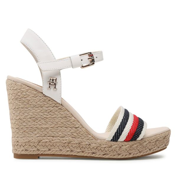 Tommy Hilfiger Espadrile Tommy Hilfiger Corporate Wedge FW0FW07086 Ecru YBL
