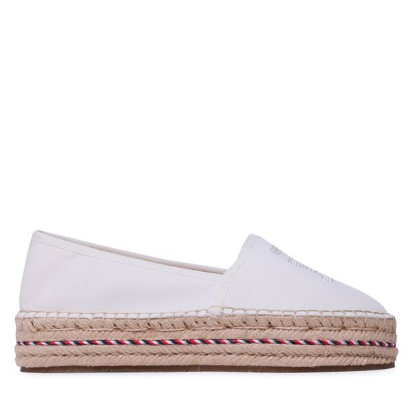 Tommy Hilfiger Espadrile Tommy Hilfiger Embroidered Flatform FW0FW07014 Ecru YBL
