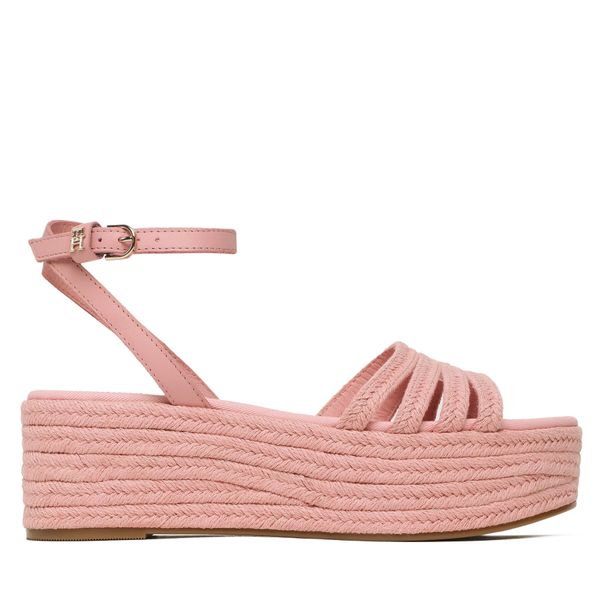 Tommy Hilfiger Espadrile Tommy Hilfiger Essenital Flatform Sandal FW0FW07161 Ružičasta