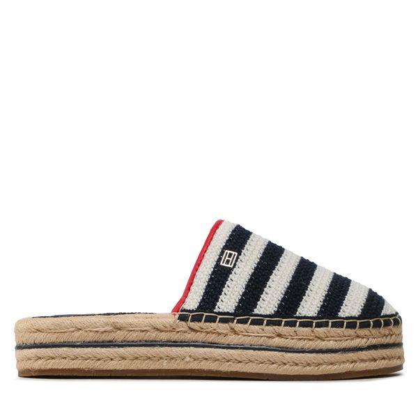 Tommy Hilfiger Espadrile Tommy Hilfiger Feminine Crochet Mule Espadrille FW0FW07278 Space Blue DW6