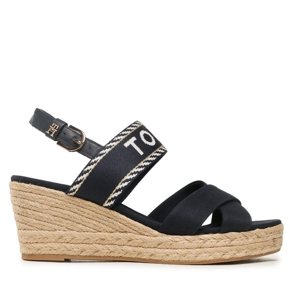 Tommy Hilfiger Espadrile Tommy Hilfiger Seasonal Webbing Mid Wedge FW0FW07091 Space Blue DW6