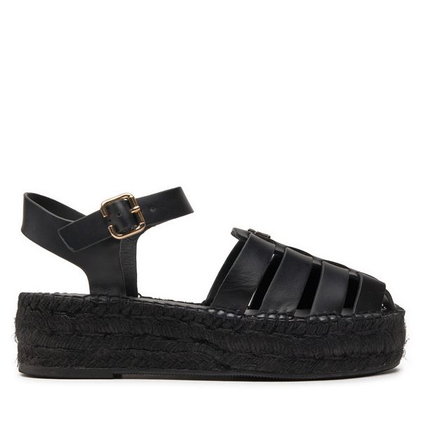 Tommy Hilfiger Espadrile Tommy Hilfiger Th Authentic Leather Espadrille FW0FW07743 Black BDS