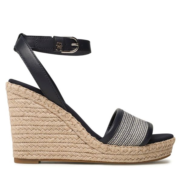 Tommy Hilfiger Espadrile Tommy Hilfiger Th Woven High Wedge FW0FW07344 Space Blue DW6