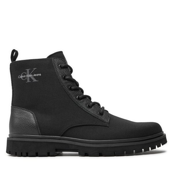 Calvin Klein Jeans Gležnjače Calvin Klein Jeans Eva Boot Mid Laceup Mix Mtr YM0YM00982 Crna