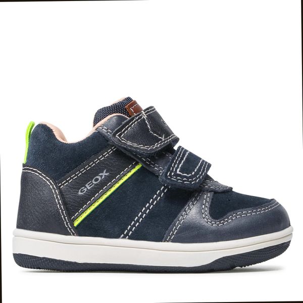 Geox Gležnjače Geox B New Flick B. A B161LA 022ME C4502 M Navy/Fluo Yellow