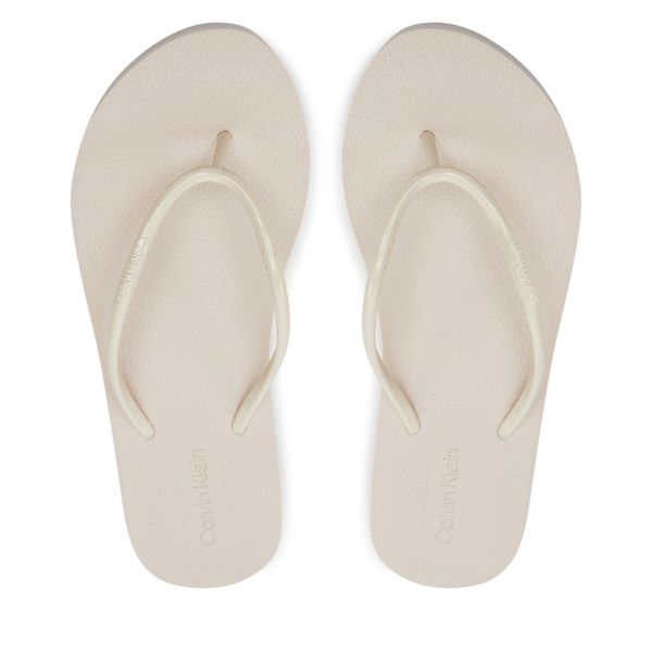 Calvin Klein Japanke Calvin Klein Flatform Ff Deboss Logo Tpu HW0HW01977 Bež