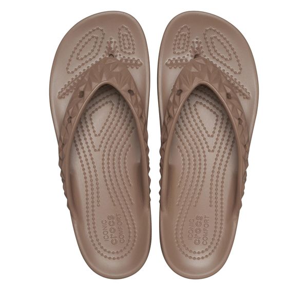 Crocs Japanke Crocs Classic Platform Geometric Flip 209565 Bež