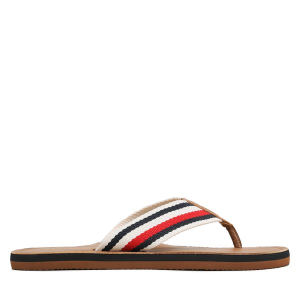 Tommy Hilfiger Japanke Tommy Hilfiger Leather Beach Sandal FM0FM04548 Summer Cognac GU9