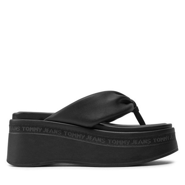Tommy Jeans Japanke Tommy Jeans Tjw Wedge Sandal EN0EN02457 Crna