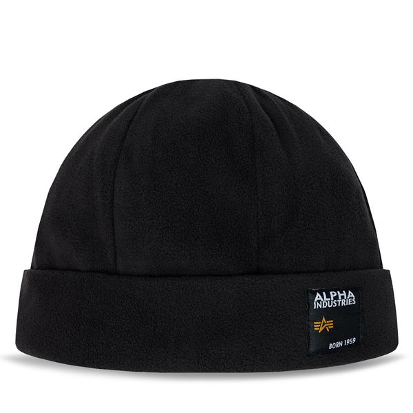 Alpha Industries Kapa Alpha Industries Label Fleece Beanie 118937 Black 03