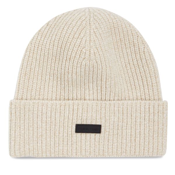 Calvin Klein Kapa Calvin Klein Daddy Wool Beanie K50K510984 Egret YAH