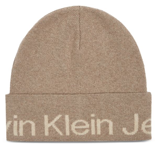 Calvin Klein Jeans Kapa Calvin Klein Jeans Logo Beanie K60K611271 Plaza Taupe PED