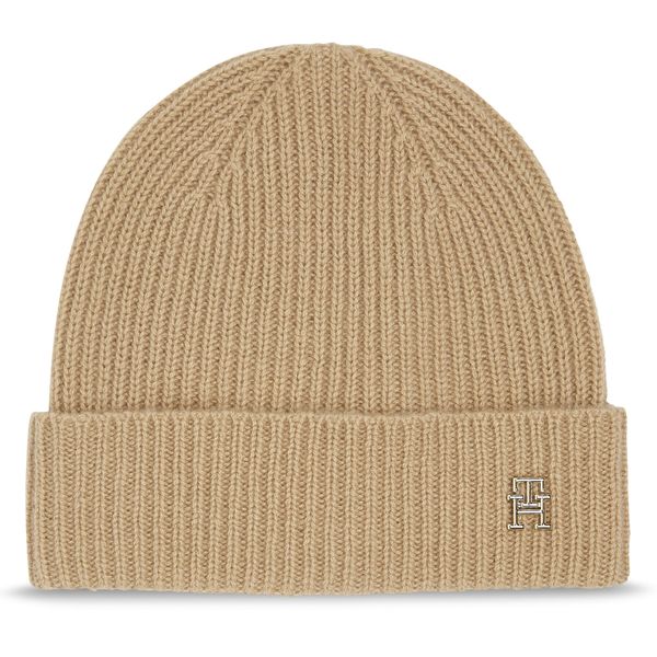 Tommy Hilfiger Kapa Tommy Hilfiger Cashmere Chic Beanie AW0AW15321 Classic Khaki RBL
