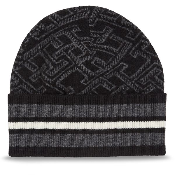 Tommy Hilfiger Kapa Tommy Hilfiger Th Monogram Aop Beanie AM0AM11499 Black BDS