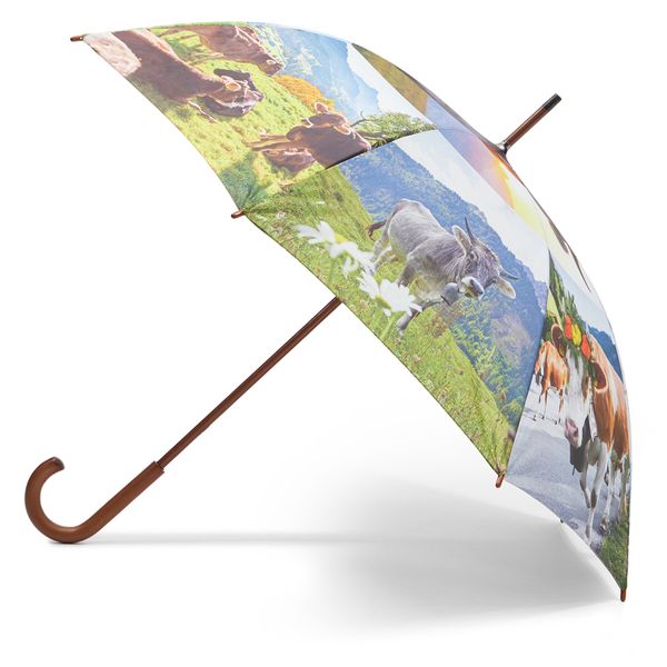 Happy Rain Kišobran Happy Rain Long Manuell 74140 Holzstock Alpenkuh