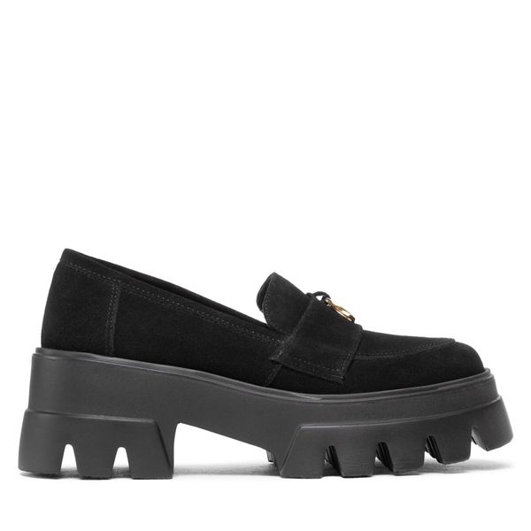 Karino Loaferice Karino 4488/003-P Czarny/Welur