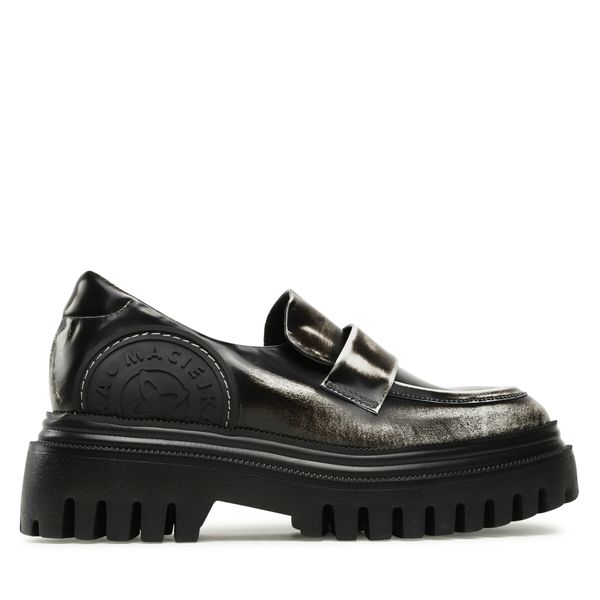 Maciejka Loaferice Maciejka 6294A-11/00-8 Czarny Przecierka Na Biało