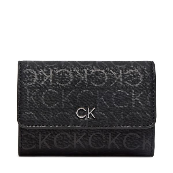 Calvin Klein Mali ženski novčanik Calvin Klein Ck Daily Small Trifold Epi Mn K60K612637 Crna