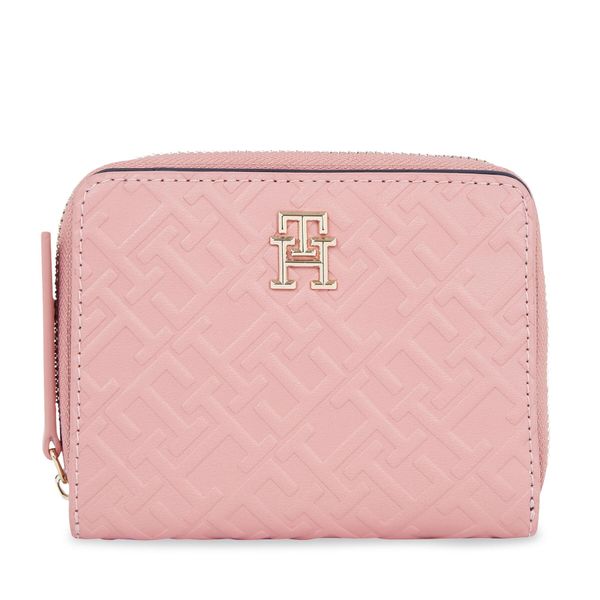 Tommy Hilfiger Mali ženski novčanik Tommy Hilfiger Th Refined Med Za Mono AW0AW15755 Teaberry Blossom TJ5