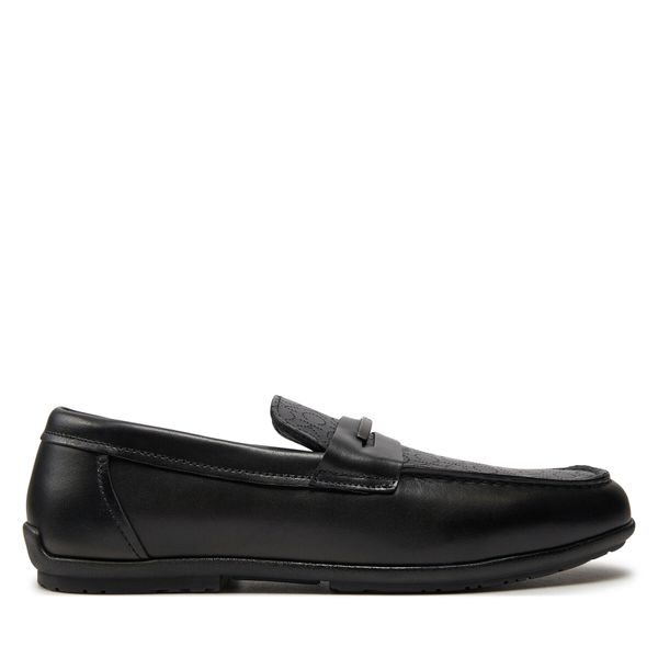 Calvin Klein Mokasinke Calvin Klein Driving Shoe Metal Bar Mono HM0HM01433 Black Mono Perf 0GK