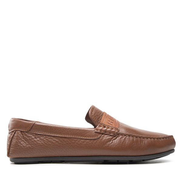 Tommy Hilfiger Mokasinke Tommy Hilfiger Printed Hilfiger Leather Driver FM0FM04113 Smeđa
