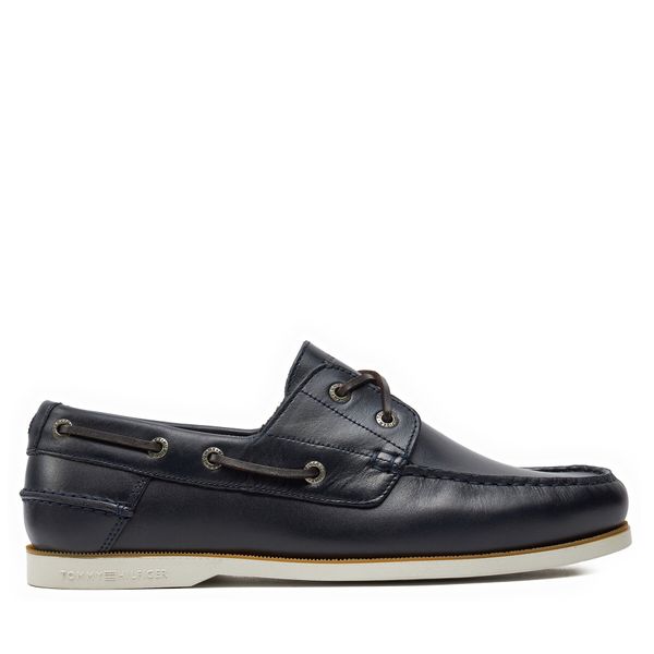 Tommy Hilfiger Mokasinke Tommy Hilfiger Th Boat Shoe Core Leather FM0FM04506 Desert Sky DW5
