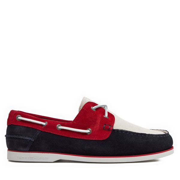 Tommy Hilfiger Mokasinke Tommy Hilfiger Th Boat Shoe Core Rwb Suede FM0FM04630 Rwb 0GY